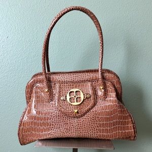 NWOT Iman brown large satchel handbag!